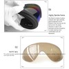 Omana Safety Goggles, Single frame with 5 lenses, Windproof Dustproof