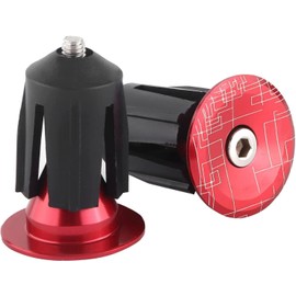 2Pcs Black-Red Bicycle Bar End Plugs, Bike Handlebar End Caps Plugs for Mountain Bike Road Bike Folding Cycling Parts and Components Bike Fashion Design