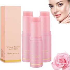 3PCS Collagen Multi Balm Stick, Anti Wrinkle Bounce Stick, Deep Wrinkle Filler Pure Collagen Wand, Hydrating Boosting Wand Skincare, Boosting Moisture Balm Sticks for Face, Lip, Eye Wrinkles