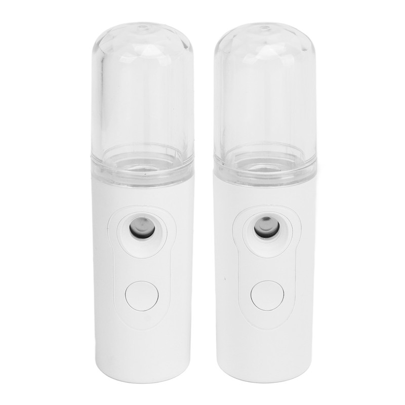 2PCS Portable Nano Facial Mister Mini Facial Steamer USB Rechargeable
