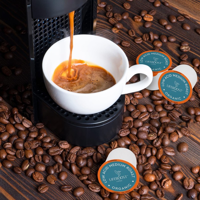 Lifeboost Medium Roast Low Acid Coffee K Cups - Single
