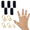 FOXMIND Pack of 10 Oval Finger Splints & Sleeves Kit,