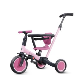 newyoo Tricycle for Toddlers 1-3, Toddler Bike, 5 in 1 Trike with Push Handle, Christmas and Birthday Gift and Toy for Girls, Convert to Baby Balance Bike, Pink, TR008