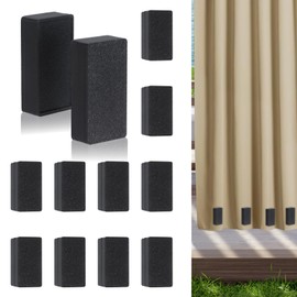 20 Pcs Outdoor Curtain Weights, Gazebo Curtain Weights for Wind, Weights for Outdoor Curtains, Waterproof Heavy Duty Curtain Magnets, Magnetic Drapery Weights for Curtain,Flags,Tablecloth (Black)