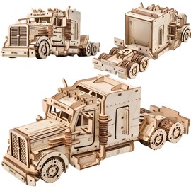 Little Story Wooden Puzzle 3D Educational Do It Self for Children Adults Collectible (Truck)