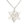 EUEAVAN Jewish Prayer Shema Yisrael Necklace for Women Two-Tone Star