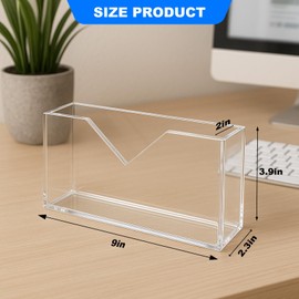 Acrylic Guest Towel Holder Tray for Bathroom-Clear Vertical Towel Dispenser with Single-Side V-Shape Opening & Includes Non-Slip Pads, Splash-Proof for Vanity, Kitchen, Table, Home Decor（Clear 1pack）