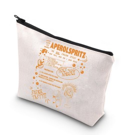 WCGXKO Aperol Spritz Themed Multifunctional Pouch - Orange Makeup Bag - Travel, Makeup - Women