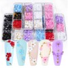 Wambere 1 Box of 6 Grids 3D Flower Pearl Nail