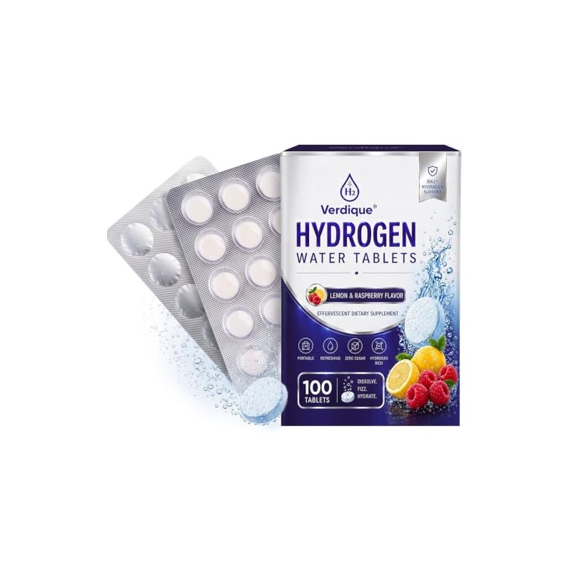 Hydrogen Water Tablets with Magnesium, 100 Count H2 Molecular Hydrogen