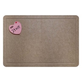 Feltor Felt Wall Poster, 23"x15" Photo Board, with 1 Box of 20 Push Pins (Random Color) for Classroom Dorm Wall Decor - Oatmeal