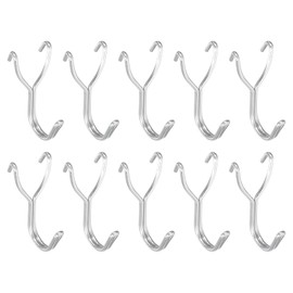 sourcing map 50Pcs Pegboard Hooks, Stainless Steel 1 Inch Spacing Peg Board Display Hook Metal Hanging Organizer Accessories for Garage Office Kitchen Store, Silver