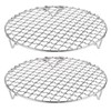 sourcing map 2pcs Round Cooking Rack 7.5-inch 201 Stainless Steel