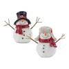 Melrose Set of 4 Snowmen with Scarf Christmas Tabletop Figurines