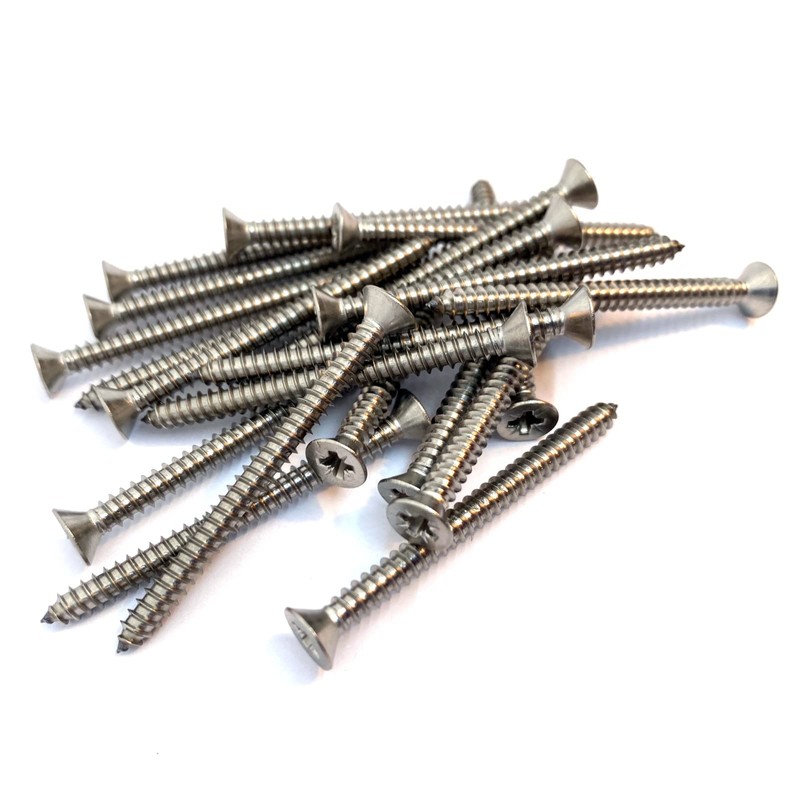 No.8 x 2" (4.2mm x 50mm) Pozi Countersunk Self-Tapping Screw