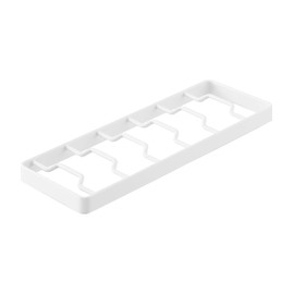 Yamazaki Industrial 1373 Bowl Stand, L, White, W12.6 x D4.3 x Height 1.0 inches (32 x 11 x 2.5 cm), Tower Standing Storage, Drawer, Cupboard Storage
