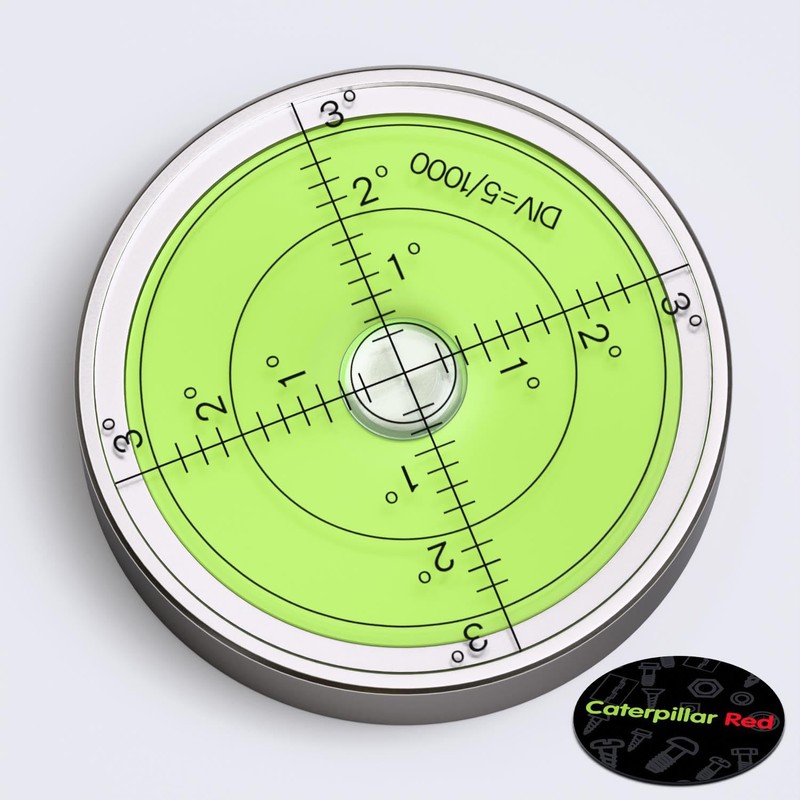 Magnetic Metal Large Spirit Bubble Level 60mm Diameter, (2 23/64