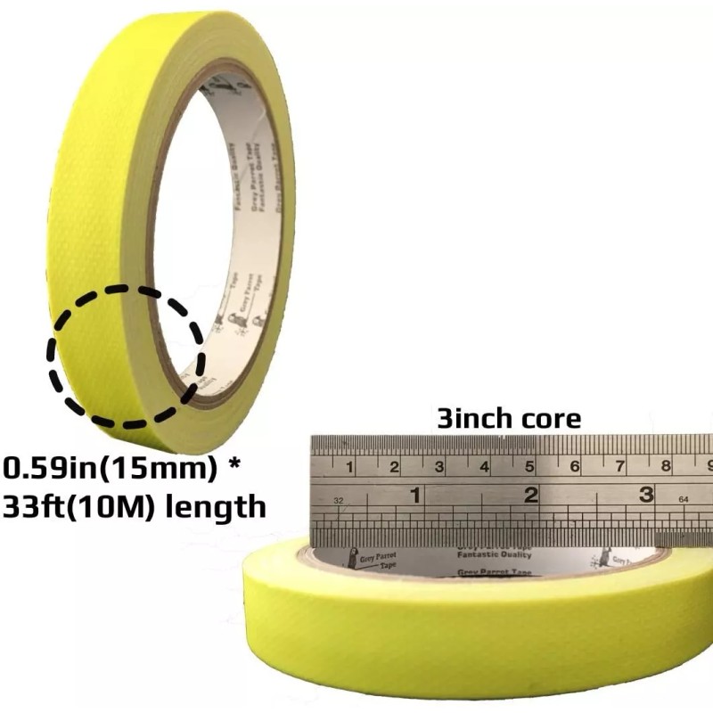 greyparrot Cinta Tape Fluorescente 6 Rollos 10mts De Colores Brilla