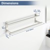 SAYAYO Double Towel Bar for Bathroom, 24 Inch Brushed Nickel