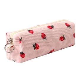 Cute Pencil Case Aesthetic Student Pencil Pouch Coin Pen Pouch Cosmetic Bag Office Stationery Organizer For Kids Teen School (Flowers-N)