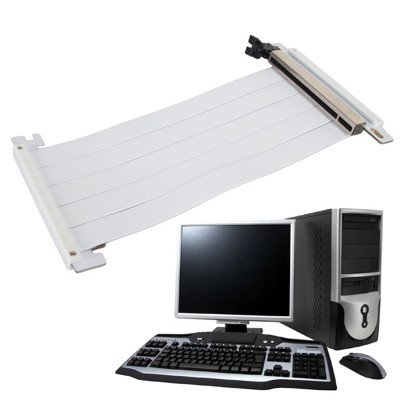 PCIE 4.0 X16 Riser Cable High Speed Flexible Double Sided