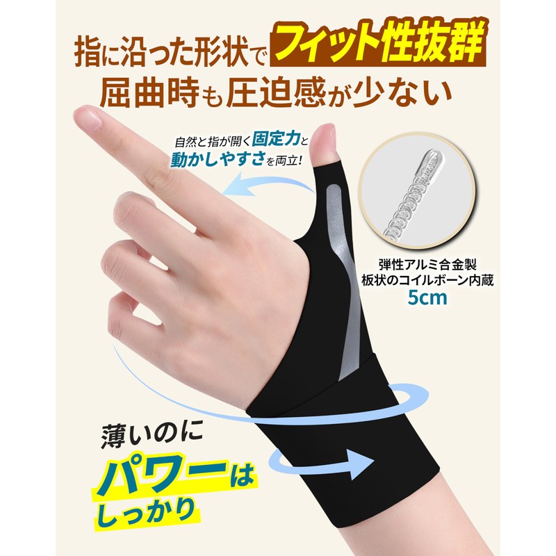 GOKEI Wrist Support Thumb Support 【Recommended by Physical Therapists】 Tendon