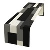 Black Grey Table Runner White Gray Modern Abstract Geometric Kitchen