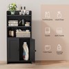 Homhedy Small Bathroom Storage Cabinet, Freestanding Toilet Paper Storage with