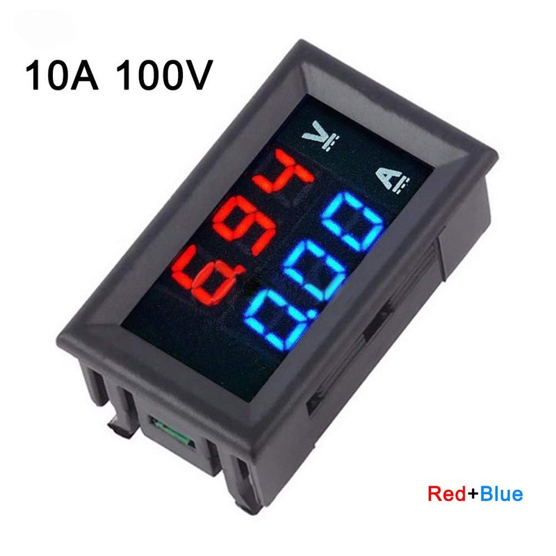 Mini Digital Voltmeter Ammeter DC 100V 10A Panel Amp Volt