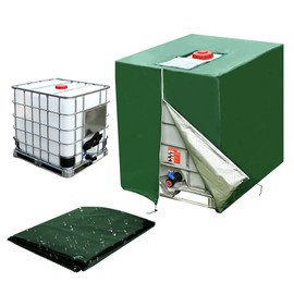 IBC Tank Cover, Tarpaulin for Water Tank 1000 L, IBC Container Cover, Tarpaulin Protective Cover, Protective Cover, Protective Tarpaulin Suitable for IBC Tank, Container, Rainwater Tank