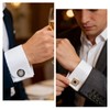 6Pairs Cufflinks Cuff Links for Men,Diamond Crystal Cufflinks,Fashion Classic Tone