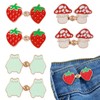 6 Sets Frog Strawberry Waist Knots, Toadstool Pant Waist Tightener,