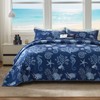 LEAONME Coastal Quilt Set King Size - Lightweight Microfiber Reversible