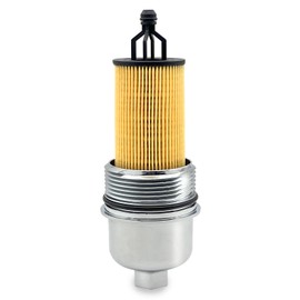 Tapa de aluminio para filtro de aceite de motor con filtro de aceite compatible con Jeep Wrangler Chrysler 200 300