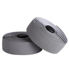 morytrade Bar Tape Road Bike Cyclocross Drop Handle Grip Shock Absorption with Bar Ends (Gray)
