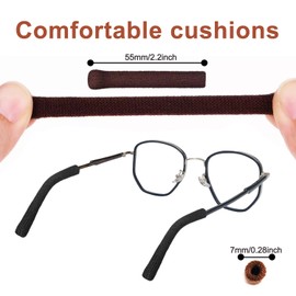 4 Pairs Glasses Ear Grips Soft Knitted Cotton Anti Slip Glasses Ear Cushion Spectacle Arms Covers Replacement Temple Tips for Sunglasses (Mix)