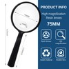 Feosky Handheld Reading Magnifier, 10X Magnifier, 75mm Shatterproof Lens, Adults