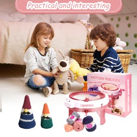 YIMORIA SENTRO Knitting Machine, 48 Needles Knitting Machines with Row Counter, Rotary Adult Smart Knitting Machines, DIY Scarf Hat Socks, Christmas and New Year Gifts (48)