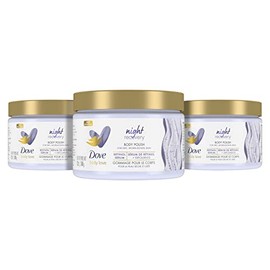 Dove Body Love Body Polish Night Recovery 3 Count para Piel Seca, Exfoliante Corporal con Retinol y Aceites Botnicos para Piel Suave y Smooth 12 oz   