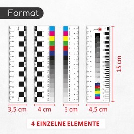 iSecur Set of 4 Expert Ruler Magnetic I 15 cm I Appraiser Documentation Aid Gap Measure Crack Ruler I Car I mag279