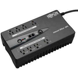 Tripp Lite INTERNET600U UPS - Black Desktop - 300W/600VA - 10 Min Runtime - 8 Outlets - USB/DB9 Port - DSL Protection