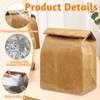 Alrhso Waxed Lunch Bag Canvas Sack Reusable Insulated Lunch Sack