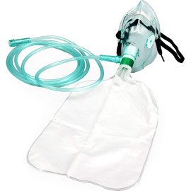 2PCS Adult Non-Rebreather Oxygen Mask with Reservoir Bag - Size L