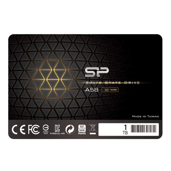 Silicon Power 1TB SSD 3D NAND A58 SLC Cache Performance Boost SATA III 2.5" 7mm SU001TBSS3A58A25CA
