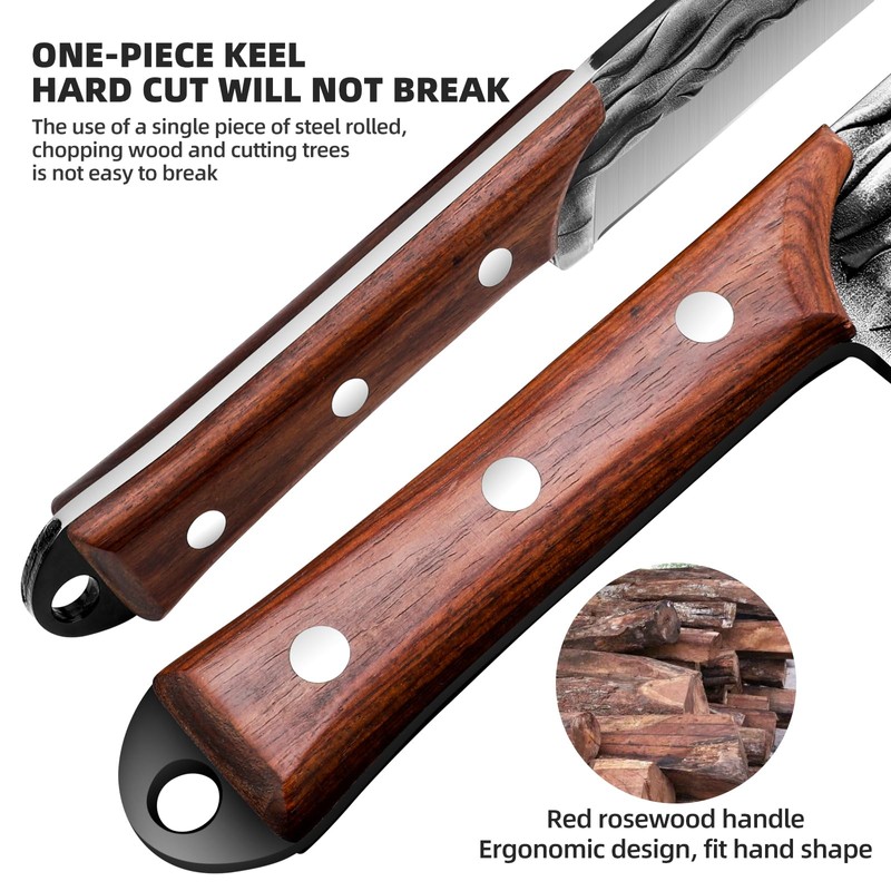 Machete with Sheath for Cutting Trees Heavy Duty, for Yard