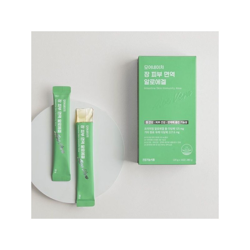 More Nature 모어네이처 장 피부 면역력 알로에겔 14포 1박스 More