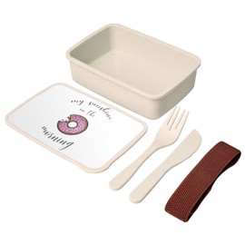 Fabulous Lunch Box Lunchbox mit Besteck Mon Soleil du Matin Donut Morning Sunshine, 700 ml