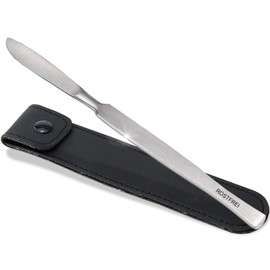 Blunt Scalpel Callus Remover Callus Scraper Cream Scraper Made of Rustproof Stainless Steel Foot Care Instrument Pedicure Spatula for Gentle Callus Removal with Case 17 cm (Model 3)