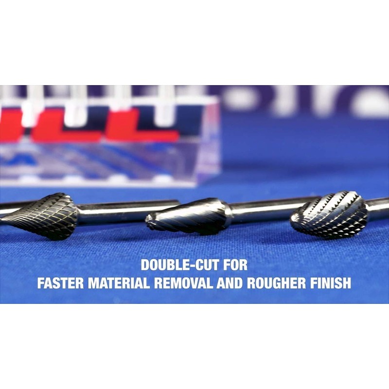 Drill America SC-9 Carbide Burr/Rotary File Cylindrical Radius-End Double Cut