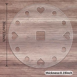 Betagt Clock Templates, 12" Circle Clock Face with Clock Dials, Acrylic Router Templates for Woodworking, DIY Clock Board Inlay Template Guide Tools